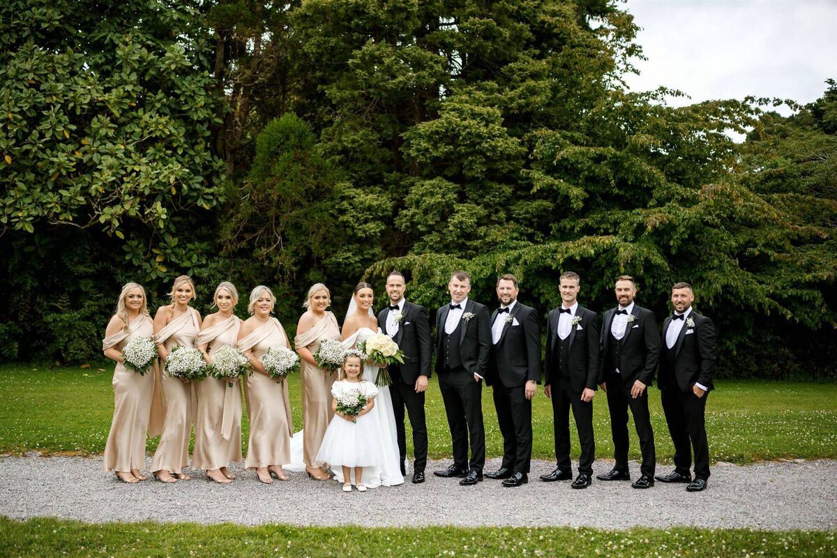 The wedding party. The wedding party.