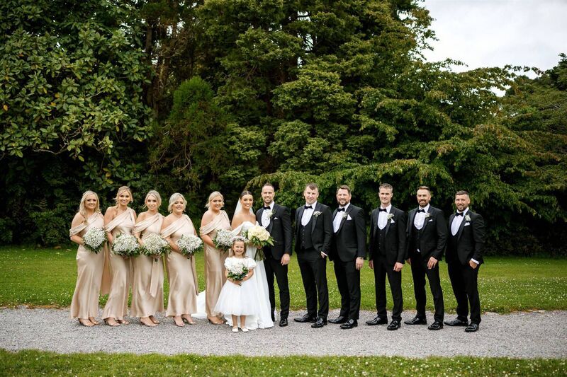 The wedding party. The wedding party.