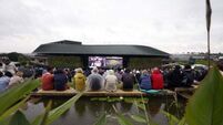 All play stopped on Wimbledon outside courts after consistent rain on day two