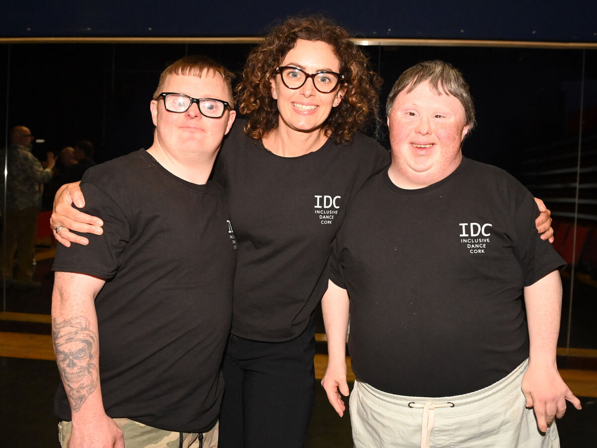 Ian O'Leary, Treasa Stapleton and John Rea after receiving certificates in pilot year one of Inclusive Dance Cork at the Firkin Crane. Picture: Eddie O'Hare