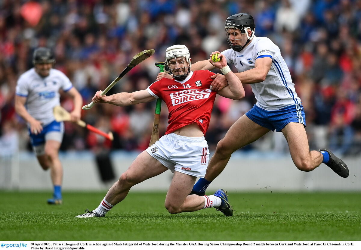 Patrick Horgan of Cork in action against Mark Fitzgerald of Waterford this season. Picture: David Fitzgerald/Sportsfile Patrick Horgan of Cork in action against Mark Fitzgerald of Waterford this season. Picture: David Fitzgerald/Sportsfile