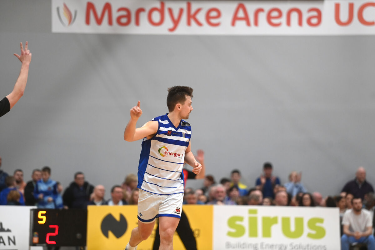 Roy Downey scores a crucial three-pointer. Picture: Larry Cummins Roy Downey scores a crucial three-pointer. Picture: Larry Cummins
