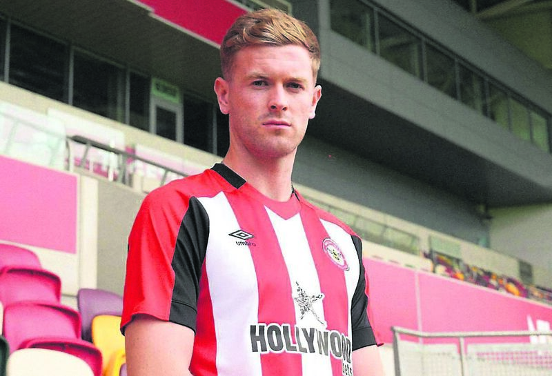 Brentford’s new signing Nathan Collins. The club will have a betting firm sponsoring their shirts again this season, despite star striker Ivan Toney being banned for placing bets on football. Brentford’s new signing Nathan Collins. The club will have a betting firm sponsoring their shirts again this season, despite star striker Ivan Toney being banned for placing bets on football.