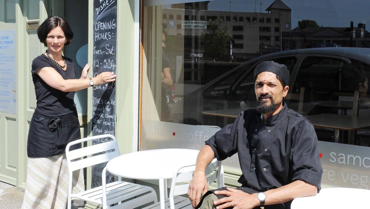 Gautham and Caroline Iyer at their South Indian Café, Iyer's, Pope's Quay, Cork, in June 2013.