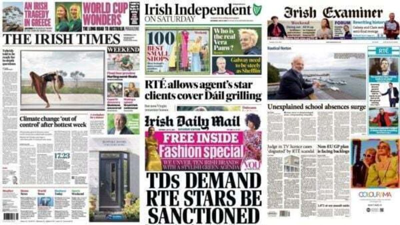 What the papers say: Saturday's front pages
