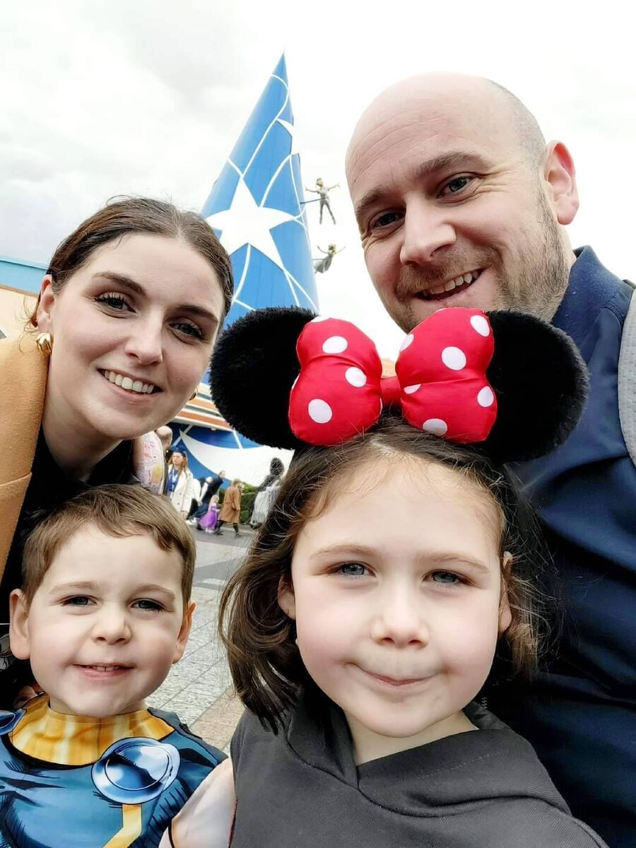 Nicholas O' Keeffe and Lisa McLaughlin on holiday with their children Darcy and Anderson. Their relationship began after love blossomed at a bus stop in 2004 Nicholas O' Keeffe and Lisa McLaughlin on holiday with their children Darcy and Anderson. Their relationship began after love blossomed at a bus stop in 2004