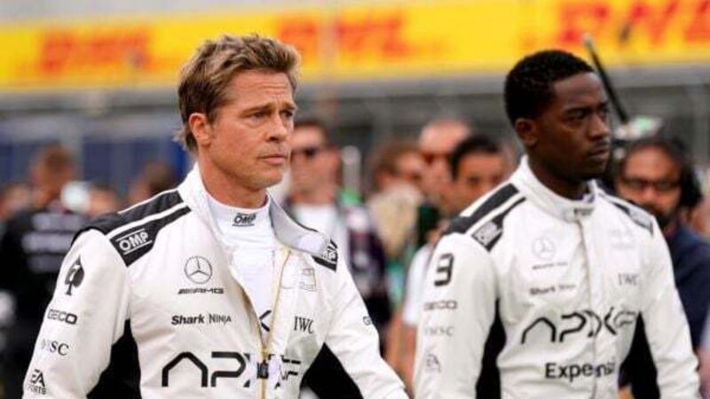 Brad Pitt suits up to film F1 blockbuster at British Grand Prix