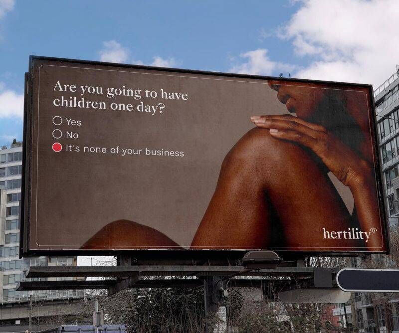One of Hertility's bill boards. One of Hertility's bill boards.