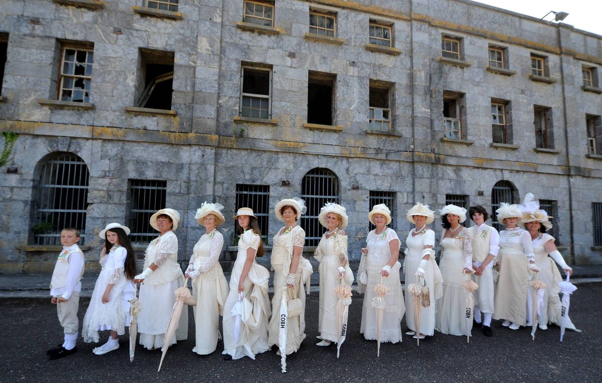 Members of Cobh Animation Team in Victorian costumes on Spike Island during a ceremony in 2013 to mark the 75th anniversary of the handing over of the Cork harbour forts to the Irish State. Picture: Denis Minihane.