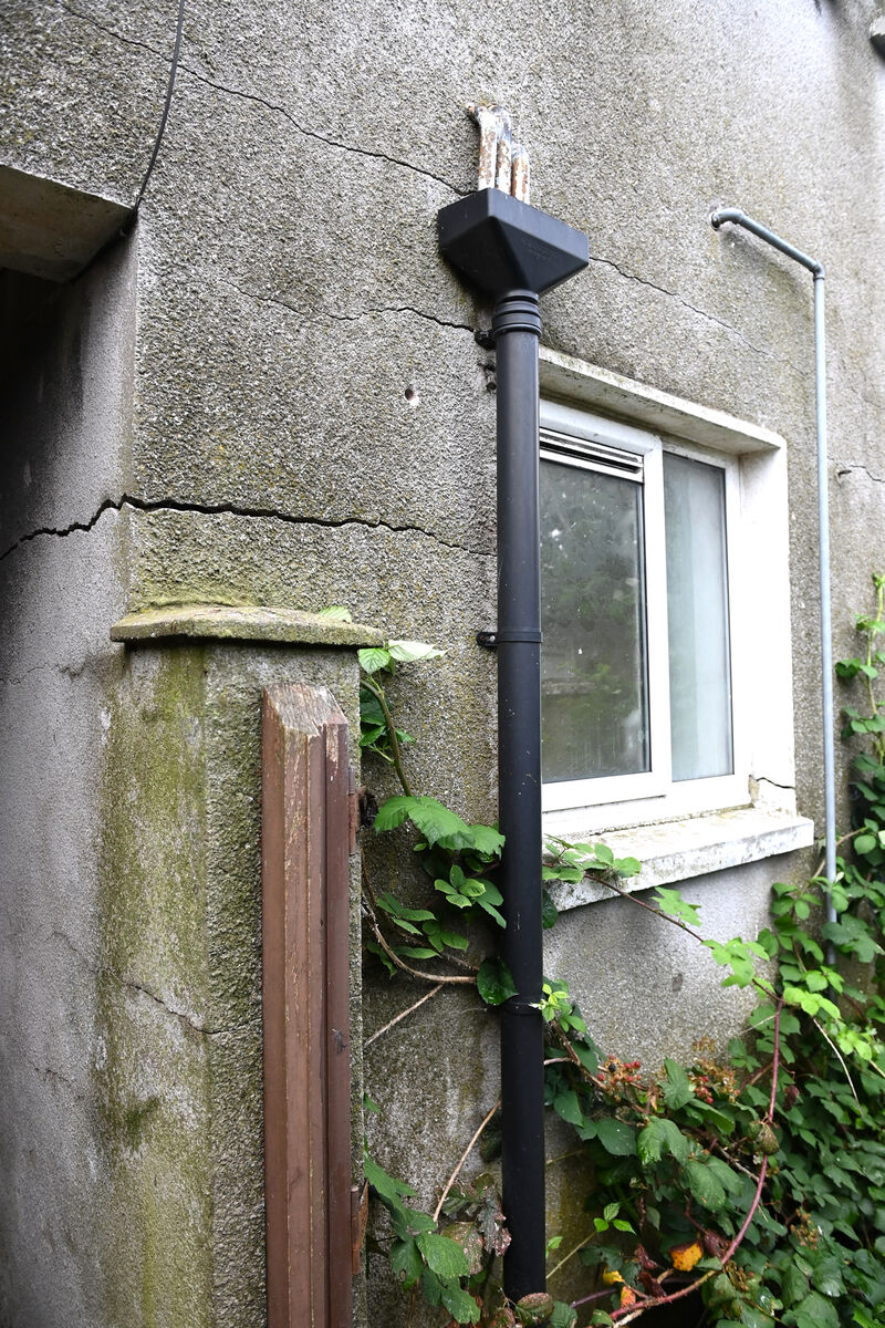 Horizontal cracks in the walls of a vacant City Council-owned property on St Finbarr's Road, Cork City at the rear of the premises. Pic: Larry Cummins.