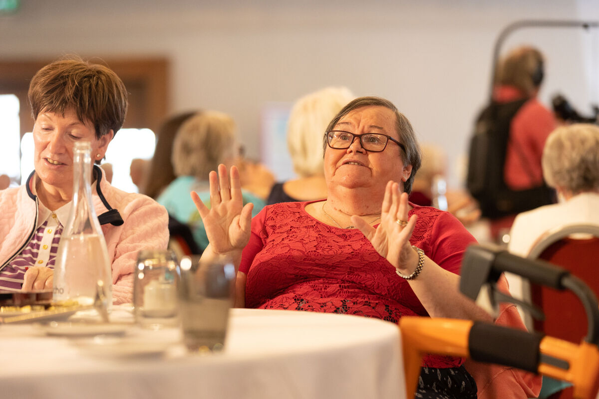 Teresa Hanna from Youghal enjoying the Sing For The Brain Summer Jamboree in the Clayton Silversprings Hotel, Cork. Teresa Hanna from Youghal enjoying the Sing For The Brain Summer Jamboree in the Clayton Silversprings Hotel, Cork.