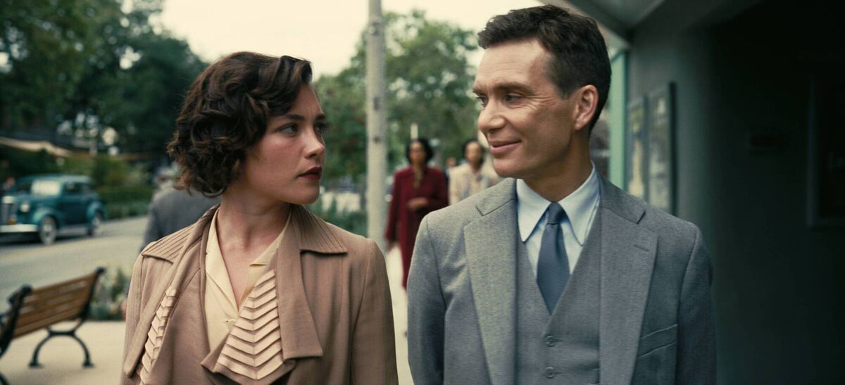  Florence Pugh as Jean Tatlock and Cillian Murphy as J. Robert Oppenheimer. Picture: © Universal Pictures.