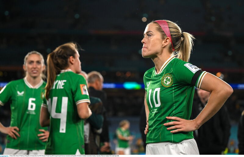 Denise O'Sullivan of Republic of Ireland after the FIFA Women's World Cup 2023 Group B match between Australia and Republic of Ireland at Stadium Australia in Sydney, Australia. Photo by Stephen McCarthy/Sportsfile