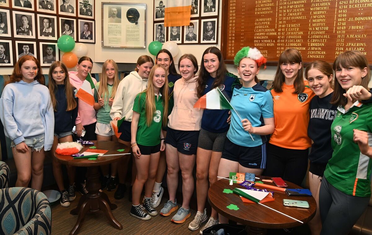 Avondale FC players supporting Ireland at the Women’s World Cup 2023 watch party for Ireland's game against Australia hosted by Avondale United FC and Cork City Women's FC at Cork Constitution. Avondale FC players supporting Ireland at the Women’s World Cup 2023 watch party for Ireland's game against Australia hosted by Avondale United FC and Cork City Women's FC at Cork Constitution.