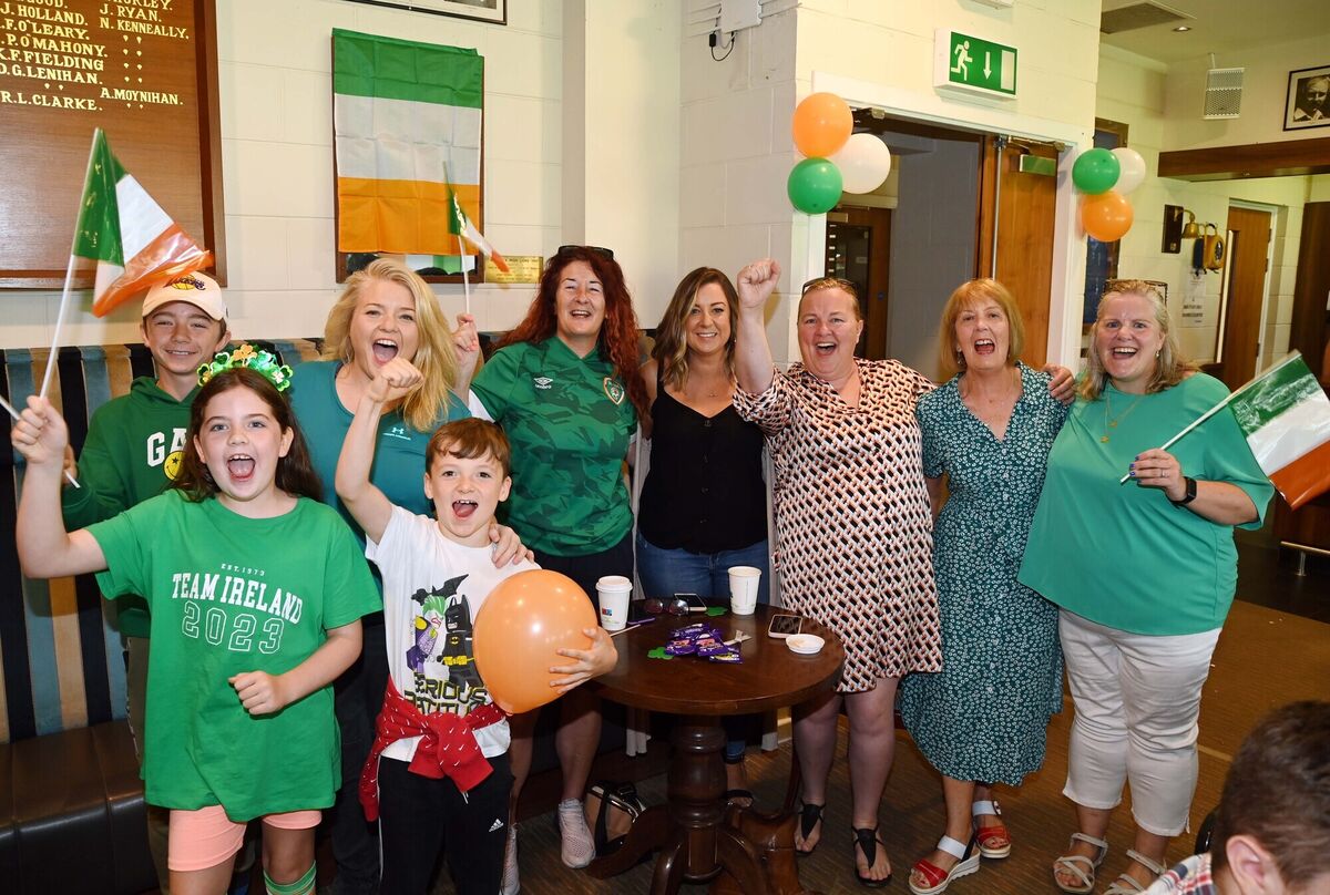 Supporting Ireland at the Women’s World Cup 2023 watch party for Ireland's game against Australia hosted by Avondale United FC and Cork City Women's FC at Cork Constitution. Supporting Ireland at the Women’s World Cup 2023 watch party for Ireland's game against Australia hosted by Avondale United FC and Cork City Women's FC at Cork Constitution.