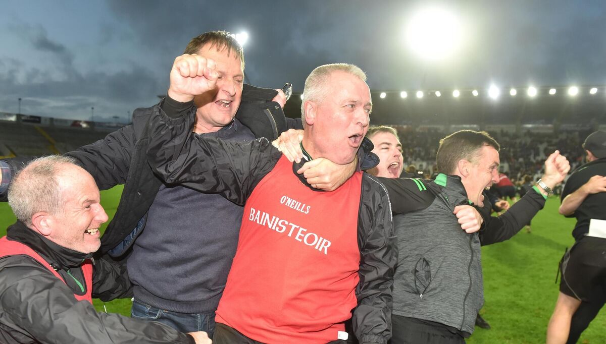 Will Nemo Rangers manager Paul O'Donovan be celebrating again in October? Picture: Eddie O'Hare. Will Nemo Rangers manager Paul O'Donovan be celebrating again in October? Picture: Eddie O'Hare.