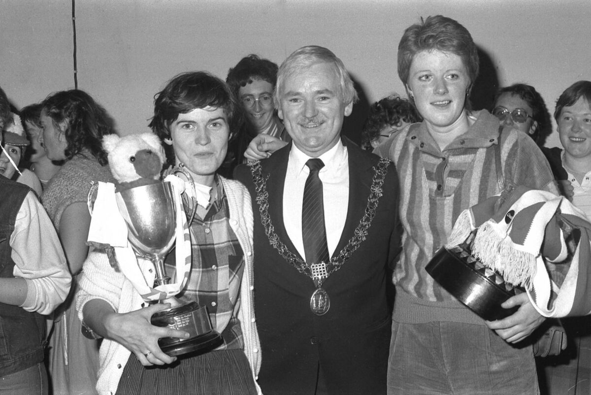 The Cork camogie team homecoming at Kent Station in 1983. The Cork camogie team homecoming at Kent Station in 1983.