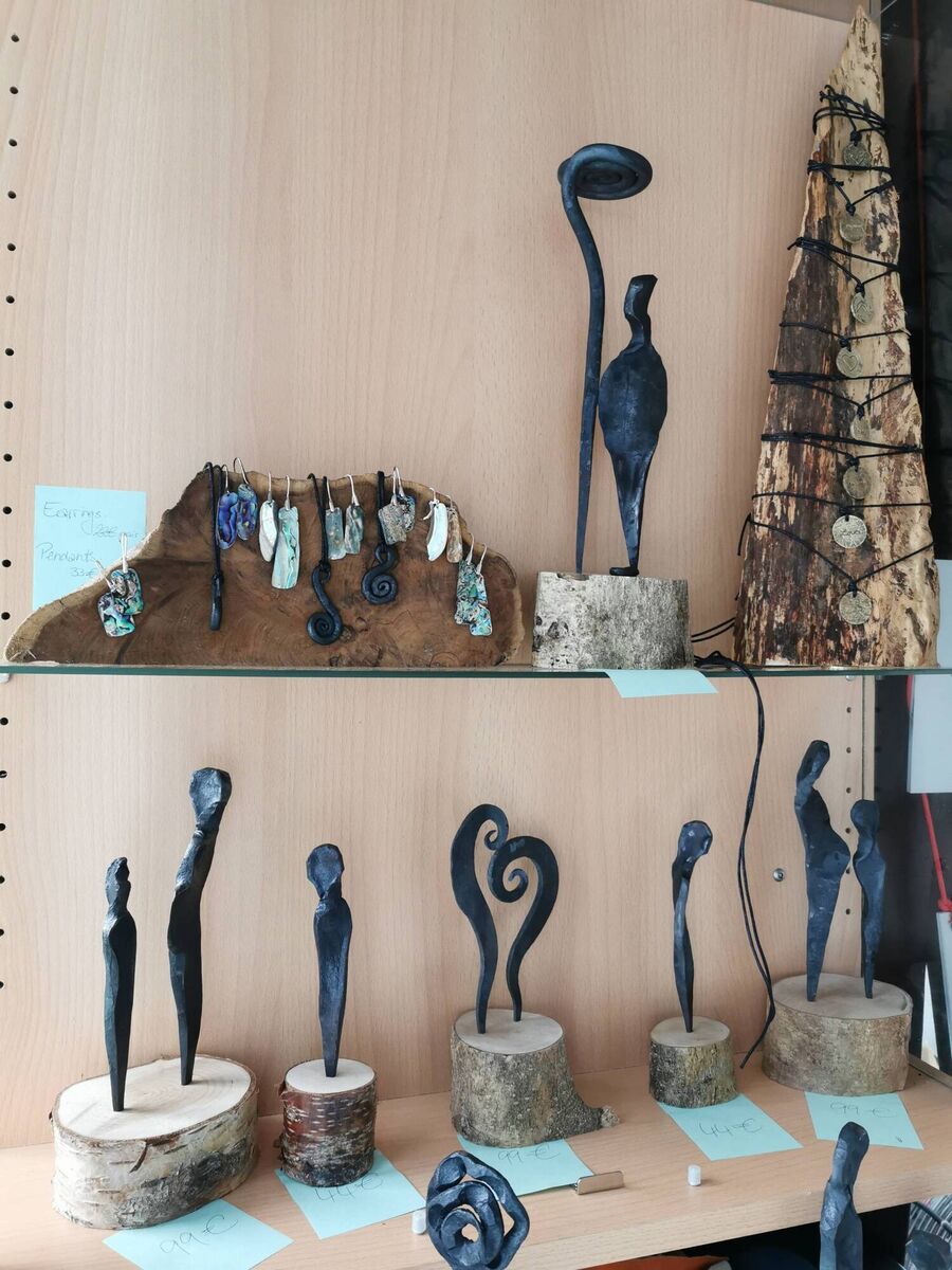 The stand showcasing items made by blacksmith Jessie Waschkowitz from Castletownbere which she created especially for the 2023 Special Olympics World Summer Games