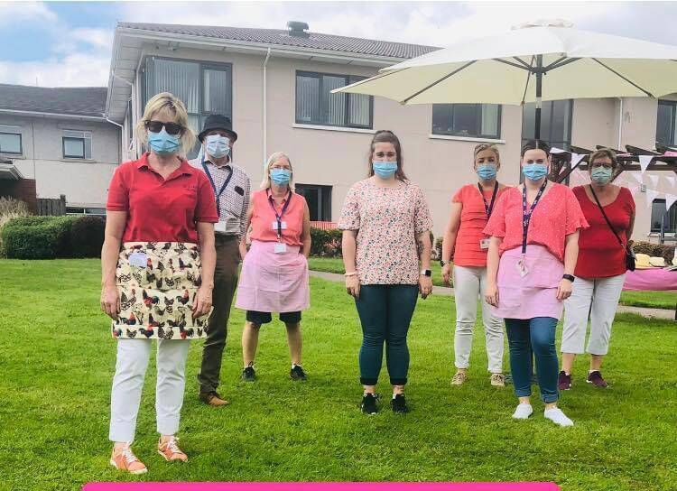 Angela Andrews with the activities team at St Luke’s Home in Mahon. Angela Andrews with the activities team at St Luke’s Home in Mahon.
