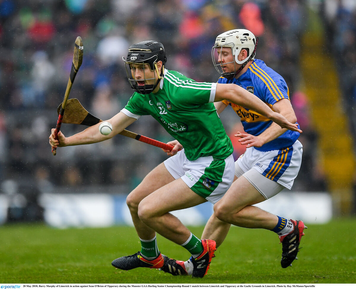 Barry Murphy of Limerick, in green. John Arnold has traced his roots to a Cork team run by Fr Barry