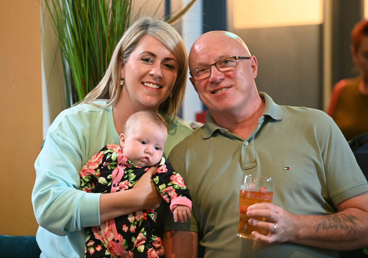 10-week-old Jorja Shaw with mum Amanda Shaw and grandad Ger Rennie watching the game. Pic: Larry Cummins 10-week-old Jorja Shaw with mum Amanda Shaw and grandad Ger Rennie watching the game. Pic: Larry Cummins