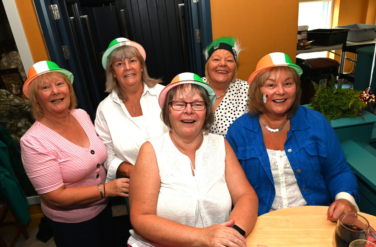 The Corcoran sisters and 'adopted sister' Susan Duggan watching the game. (front duo) Geraldine Mooney and Deirdre Downey, and (Rear l ro r) Jean Buckley, Susan Duggan and Margaret Heslin. Pic: Larry Cummins The Corcoran sisters and 'adopted sister' Susan Duggan watching the game. (front duo) Geraldine Mooney and Deirdre Downey, and (Rear l ro r) Jean Buckley, Susan Duggan and Margaret Heslin. Pic: Larry Cummins