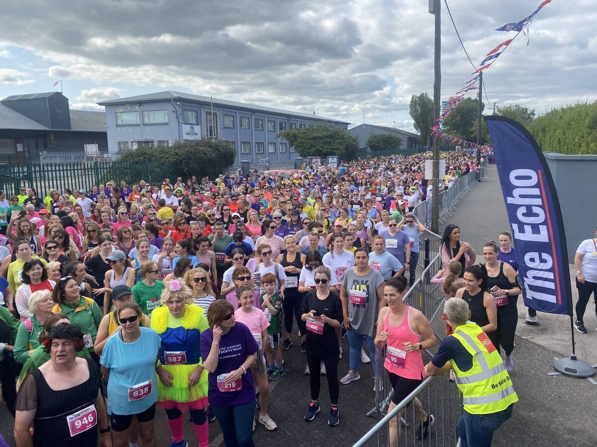 Start line of The Echo Women's Mini Marathon in 2022. 