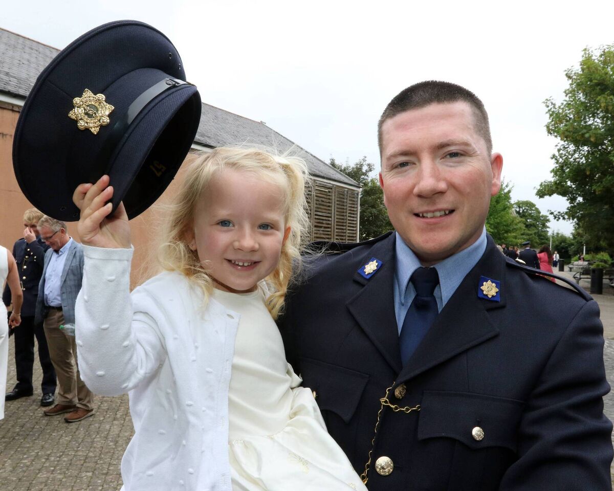 Darren Lane who was awarded the Commissioners Prize with Lilly Lane, Ballyphehane, Cork, all set for the Garda passing out parade, Templemore. Darren Lane who was awarded the Commissioners Prize with Lilly Lane, Ballyphehane, Cork, all set for the Garda passing out parade, Templemore.