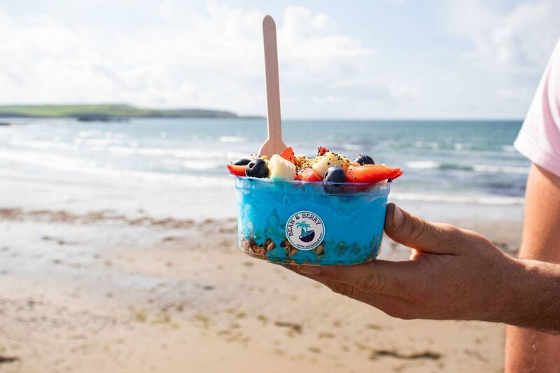 A Tropical Blue Spirulina Bowl from Bean & Berry. A Tropical Blue Spirulina Bowl from Bean & Berry.