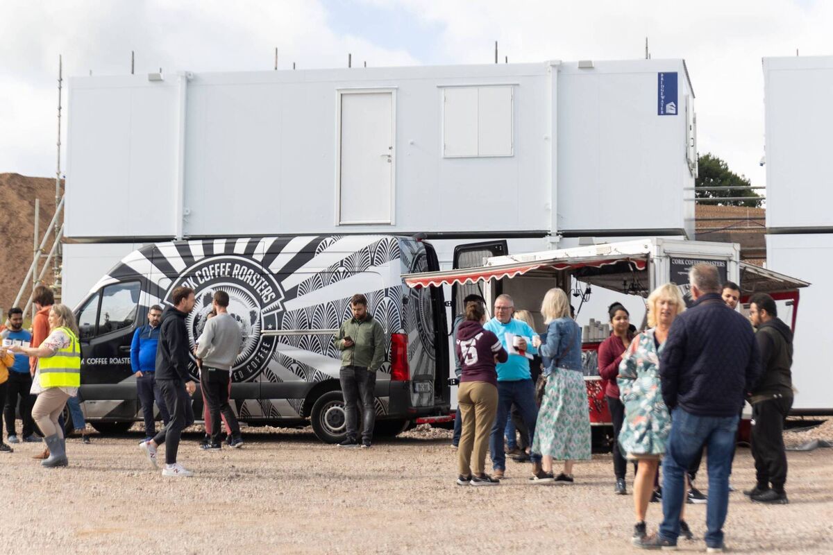 Purchasers at the Waterfall Road development site, some of whom stayed overnight in their cars to put a deposit down on a new home at the launch of the development on Saturday morning. Shane Lyne Videographer / Photographer. 