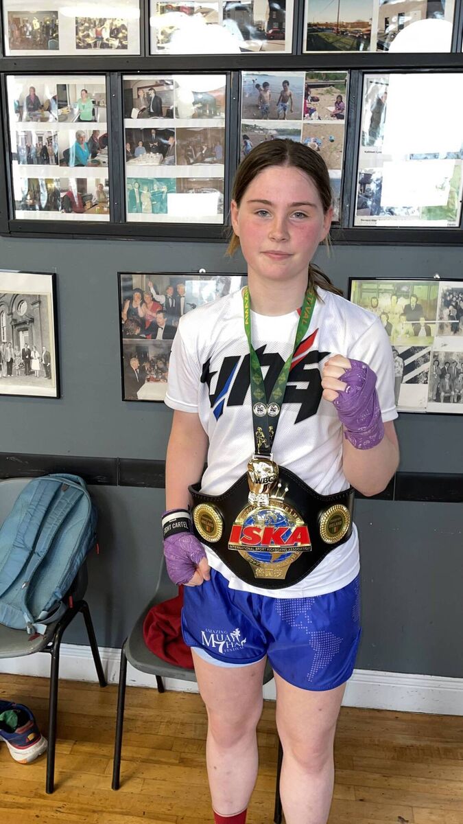 WBC world champion Aideen Mullins with her gold medal before training at the Siam Warriors Club.