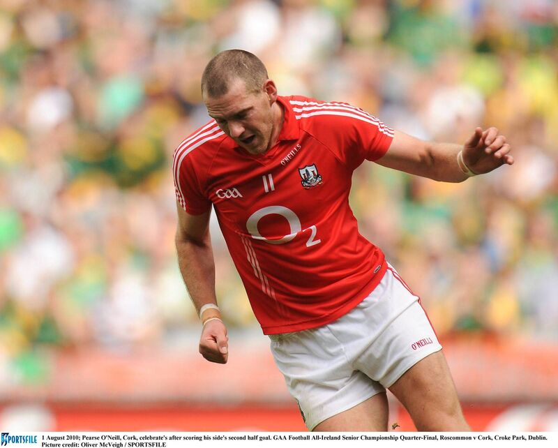 1 August 2010; Pearse O'Neill, Cork, celebrate's after scoring his side's second half goal. GAA Football All-Ireland Senior Championship Quarter-Final, Roscommon v Cork, Croke Park, Dublin. Picture: Oliver McVeigh / SPORTSFILE