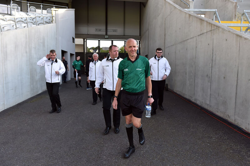 Aghada referee Cathal McAllister is part of Philip Moore's management team. Picture: Eddie O'Hare