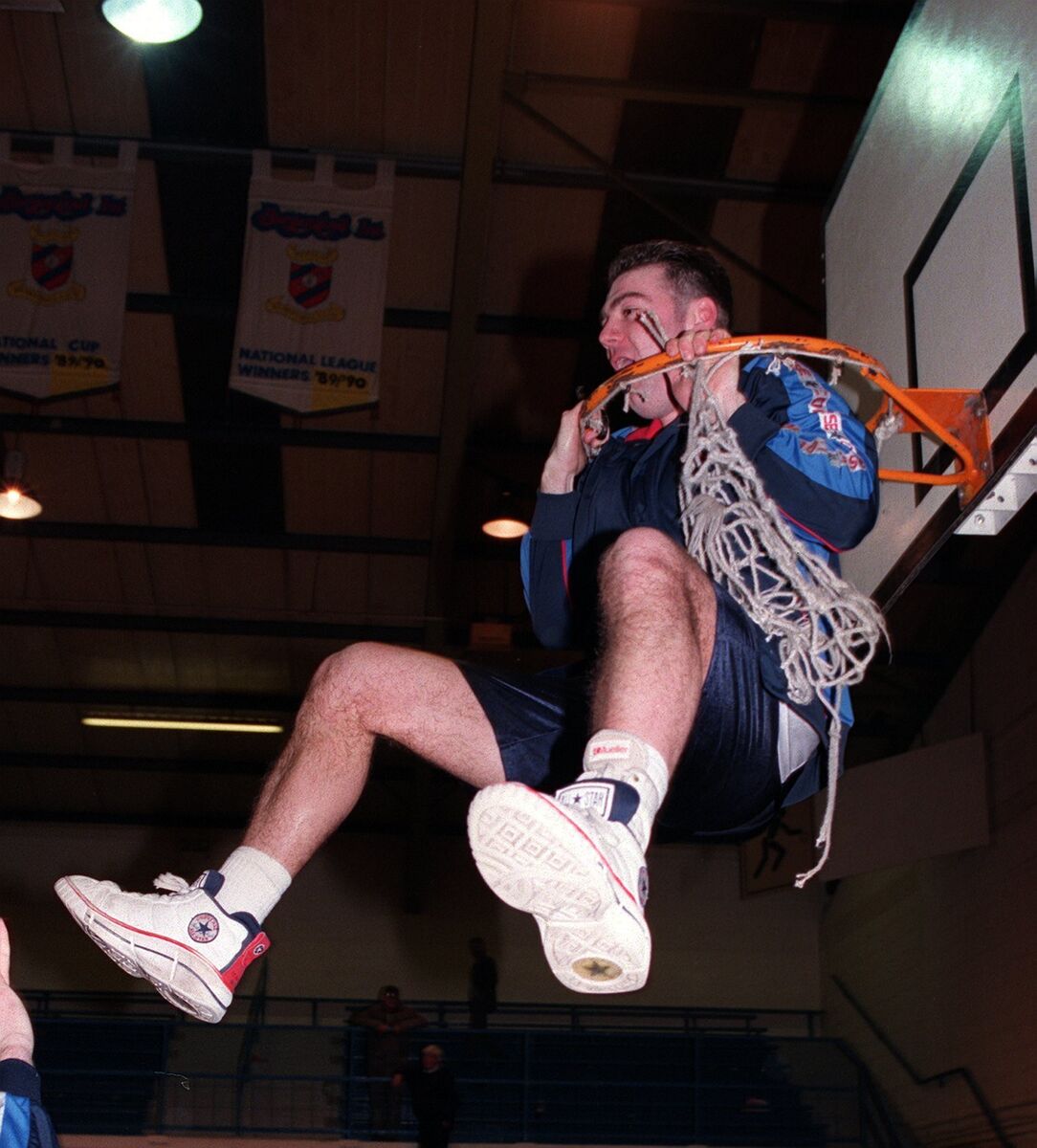 Neptune captain Stephen McCarthy celebrates winning the league in 1997. Picture: Des Barry Neptune captain Stephen McCarthy celebrates winning the league in 1997. Picture: Des Barry