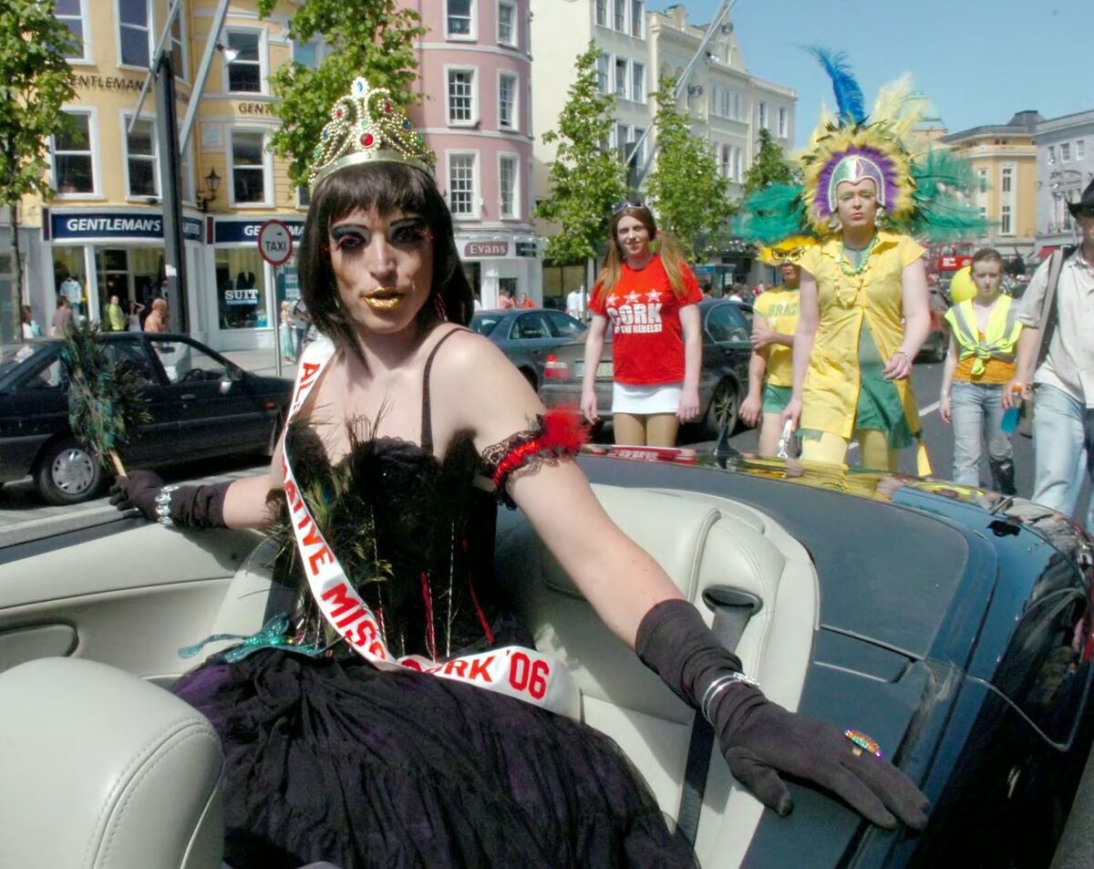 Lucy Furr a.k.a. the alternative Miss Cork taking part in the Pride parade in 2006. Picture: Richard Mills.