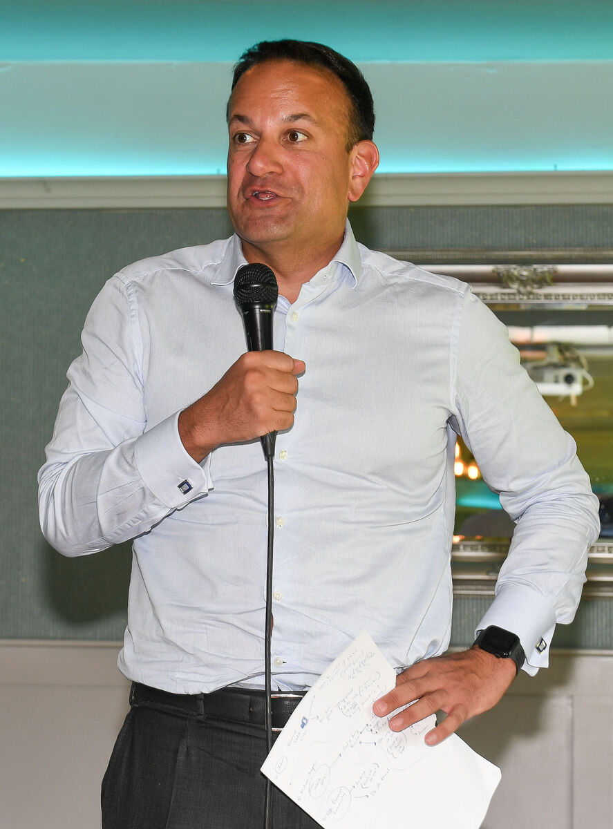 An Taoiseach Leo Varadkar, taking questions at the gathering organised by Fine Gael TD Colm Burke, to highlight local issues in the greater Glanmire area at Sarsfields GAA Club in Riverstown. Picture: David Keane. An Taoiseach Leo Varadkar, taking questions at the gathering organised by Fine Gael TD Colm Burke, to highlight local issues in the greater Glanmire area at Sarsfields GAA Club in Riverstown. Picture: David Keane.