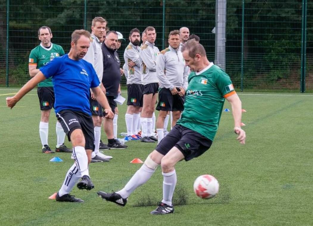 Patrick O’Driscoll in action on the pitch at the British Transplant Games held in Coventry. Patrick O’Driscoll in action on the pitch at the British Transplant Games held in Coventry.