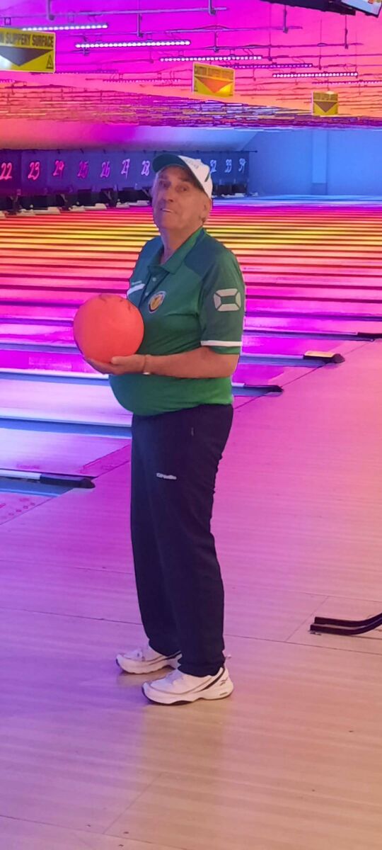 Veteran of the Games Charlie Ryan from Cobh took home bronze in the 10-pin bowling competition. Veteran of the Games Charlie Ryan from Cobh took home bronze in the 10-pin bowling competition.