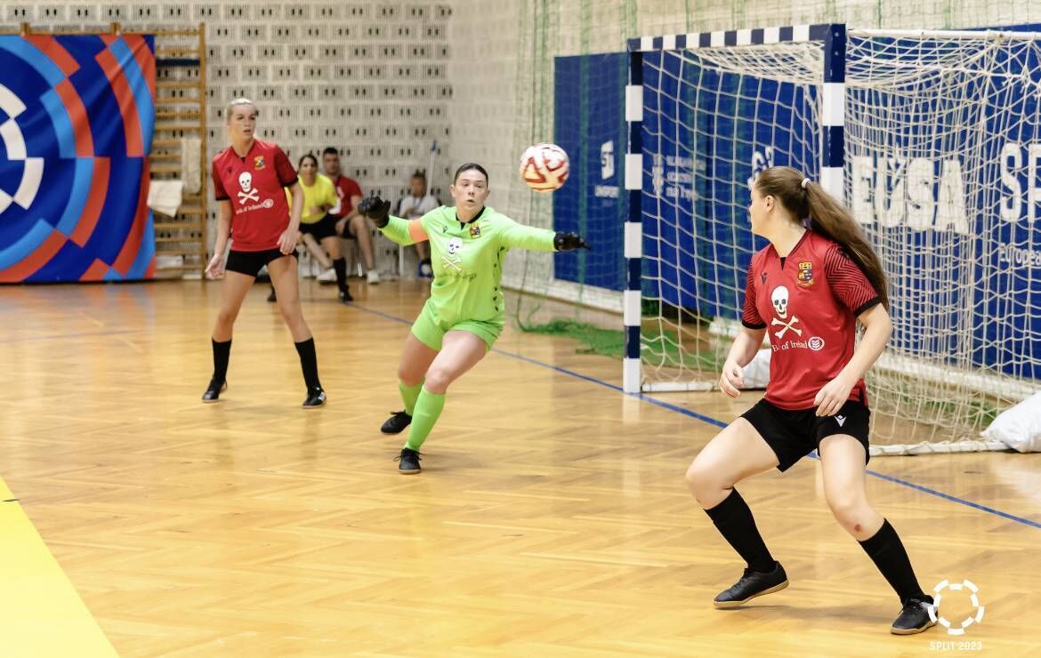 Action from the Futsal competition in Croatia where UCC made a mark. Action from the Futsal competition in Croatia where UCC made a mark.