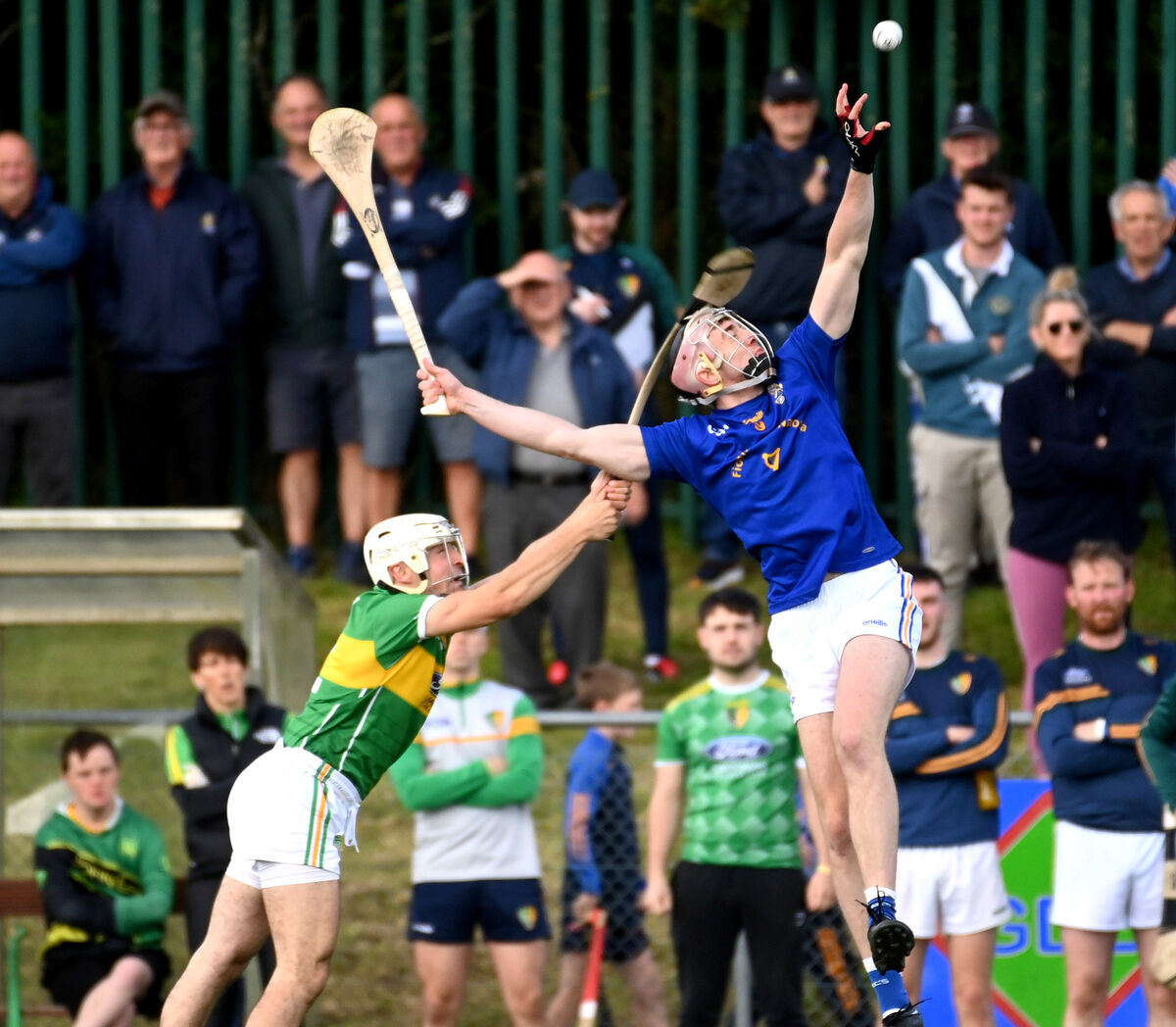 St Finbarr's Ethan Twomey goes high with Newtownshandrum's Cathal Bowles. Picture: Eddie O'Hare St Finbarr's Ethan Twomey goes high with Newtownshandrum's Cathal Bowles. Picture: Eddie O'Hare