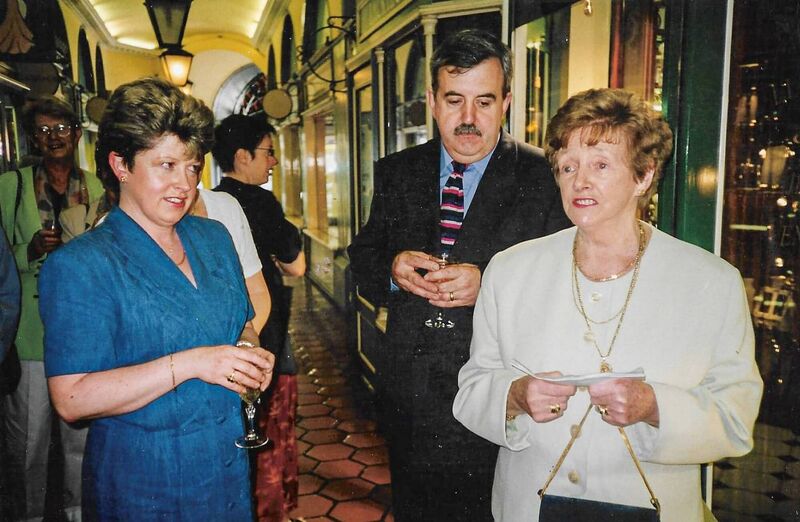 Angela Lynch, Liam Lynch, and Jenny Twomey pictured in 1999 outside the shop. For Echo feature