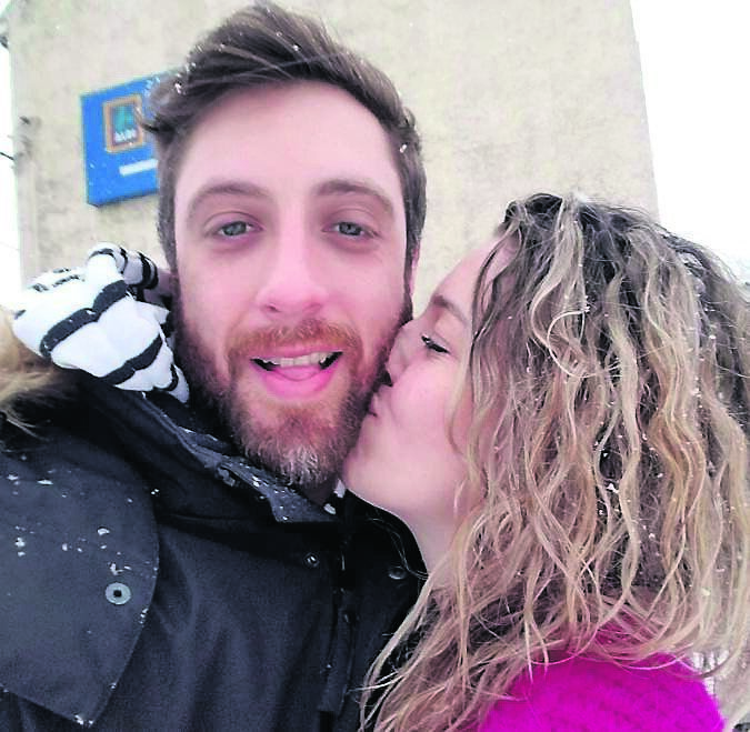 Danny with his fiancee Aoife Williamson who are preparing for their wedding in West Cork. Danny with his fiancee Aoife Williamson who are preparing for their wedding in West Cork.