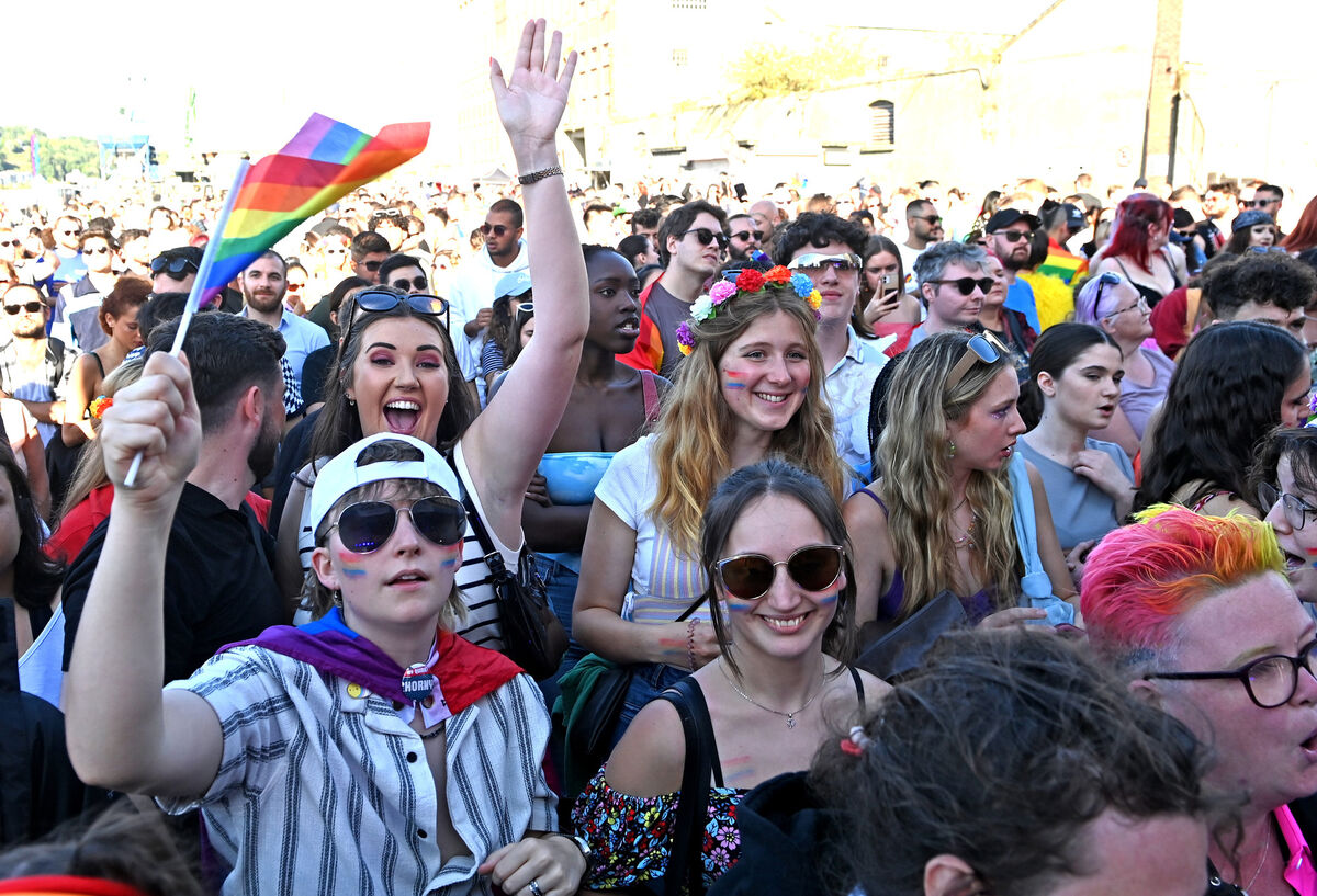 Crowds enjoying the musical entertainment during the Cork Pride festival on Kennedy quay. Picture; Eddie O'Hare Crowds enjoying the musical entertainment during the Cork Pride festival on Kennedy quay. Picture; Eddie O'Hare