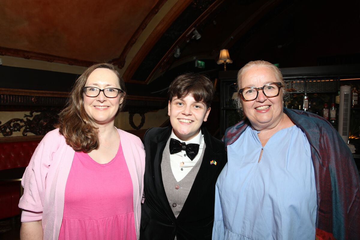 Elaine O'Mahony, producer Alana Daly Mulligan and Michele Power at the film premiere of the new Irish film Homofónia which was screened at the Pavillion cinema in Cork. Picture: David Creedon