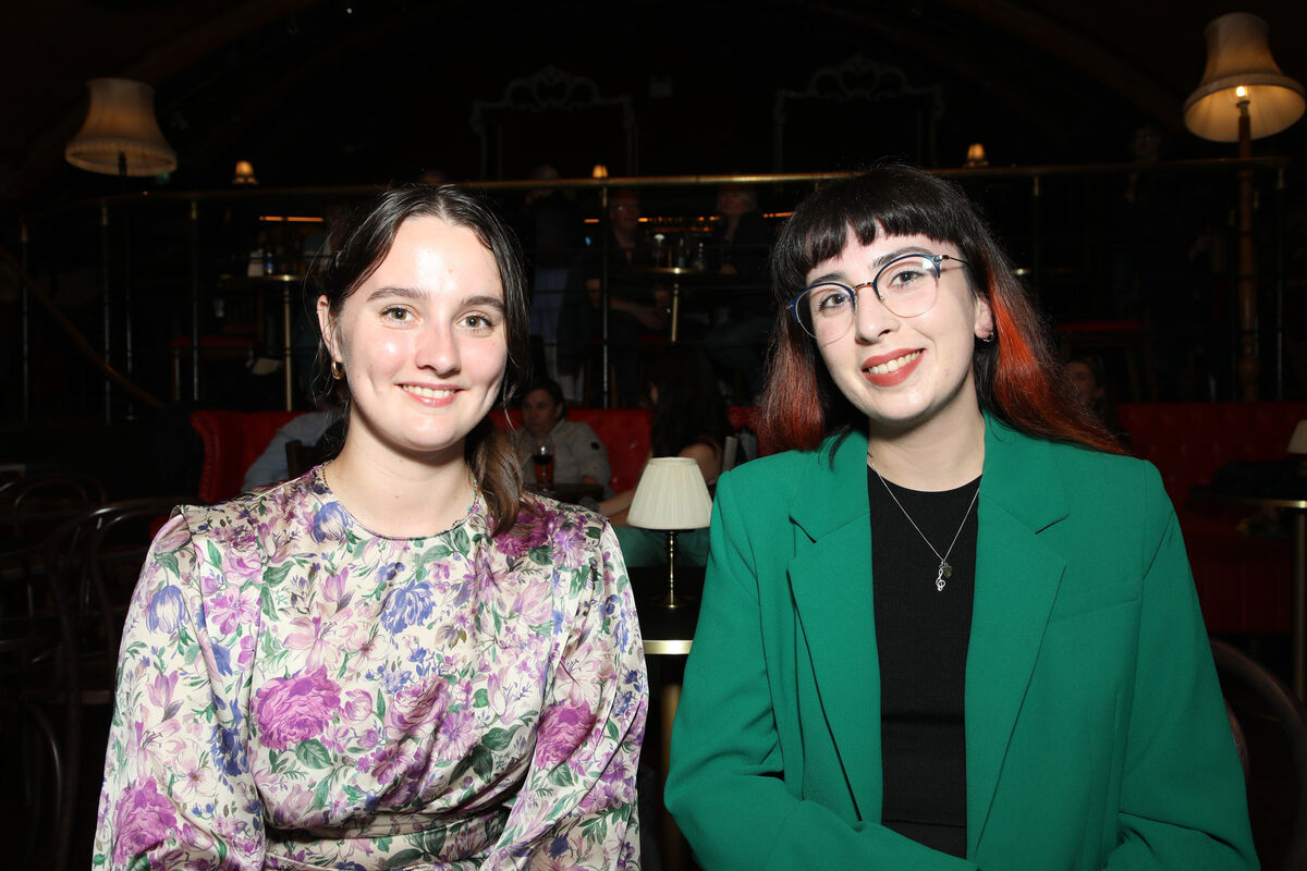 Mary O'Donnell and Caoimhe Coleman at the film premiere of the new Irish film Homofónia which was screened at the Pavillion cinema in Cork. Picture: David Creedon