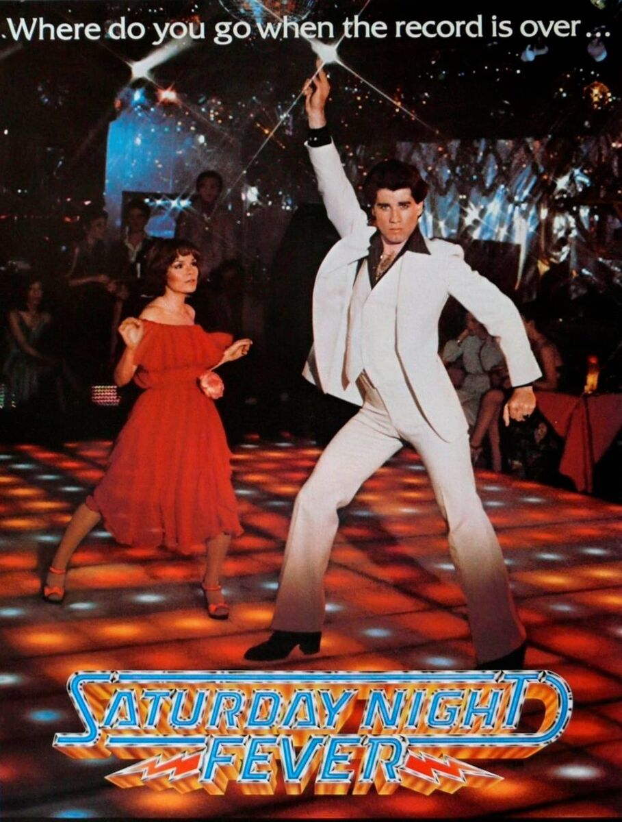 ICONIC: John Travolta as Tony Mareno in the hit disco film Saturday Night Fever