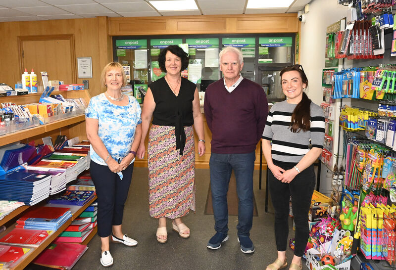 Liz with her staff Maria Buckley, Ted Dunne, and Sarah Dineen. Pictures by Eddie O’Hare