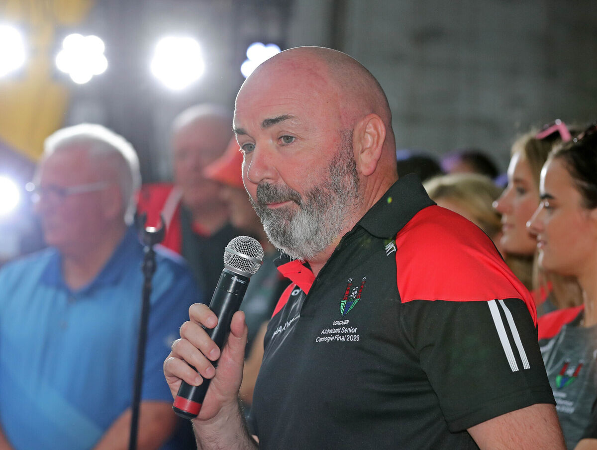 Manager, Matthew Twomey on stage. Manager, Matthew Twomey on stage.