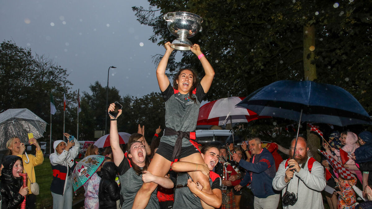 PICS: Sea of red gathers in Cork to welcome home All Ireland Camogie Champions 