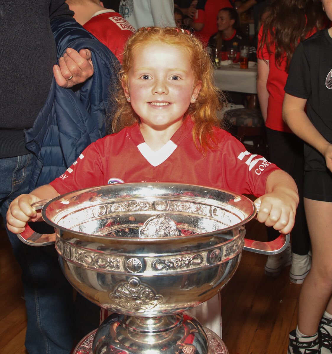 Izzy Duggan with the O'Duffy Cup. Picture: David Creedon